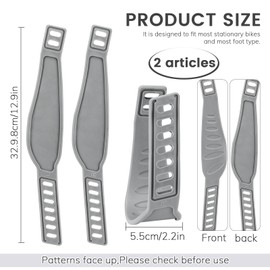 2Pcs Bicycle Pedal Straps, 12.9×2.3in Bike Straps, Foot Strap for Cycling Pedals, Stationary Bike Accessories, Stationary Bike Pedals Replacement, Exercise Bike Gear