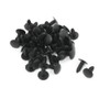 sourcingmap 50 Pcs Car 6x6.7mm Hole Black Door Fender Plastic