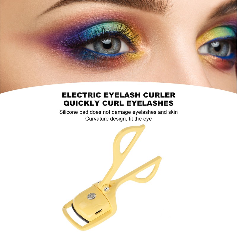 Electric Lash Curler Portable 3 Gears Temperature Adjustable Rechargeable Heated