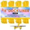 Dock Lines Boat Ropes for Docking 3/8" x15' Double Braided