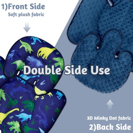 TANOFAR Car Seat Head Support Infant, Dinosaur Infant Car Seat Insert, 2-in-1 Reversible Baby Car Seat Head and Body Support, Soft Baby Car Seat Cushion for Newborn Boys