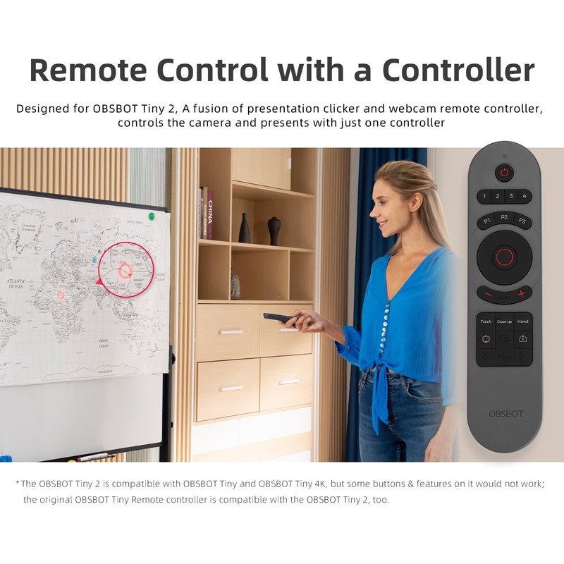 OBSBOT Tiny 2 Smart Remote, Smart Remote Controller Tiny 2