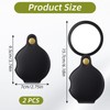 2 Pcs 20X Pocket Magnifying Glass, Rotating Folding Mini Magnifier