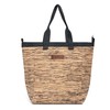 TWIZZLEPOP Cork Tote Bag with Zipper, 15 Inch Large Capacity