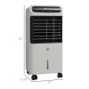 3 in 1 Energy-Saving Gray Air Cooler Mobile Evaporative Fan