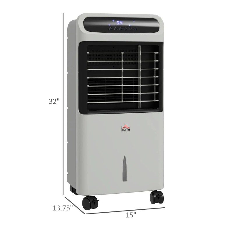 3 in 1 Energy-Saving Gray Air Cooler Mobile Evaporative Fan