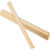 Tellegloww 12 Packs Wooden Rulers 18 Inch with Single Metal