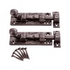 Antique Style 75mm Slide Bolt Locks for Doors Black Cast