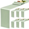 6 Pack Sage Green Table Runner Satin Table Runner, 12x72