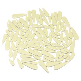 sourcing map Ceramic Mosaic Tiles, 500g Teardrop Flower Leaves Tiles Mosaic Blocks for Art Craft and Home Decorations, Light Yellow