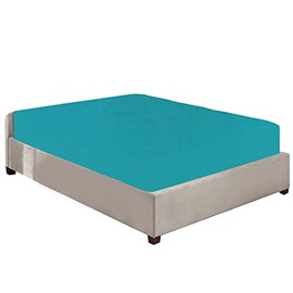 100% Brushed Cotton Flannelette 40CM/16" Extra Deep Fitted Sheets in 12 Colours (King, Teal)