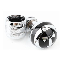 Easy to Install Stylish Handle Spinner, Easy to Drive, Non-Slip Handle, Adjustable Size, Bearings Included (Black)