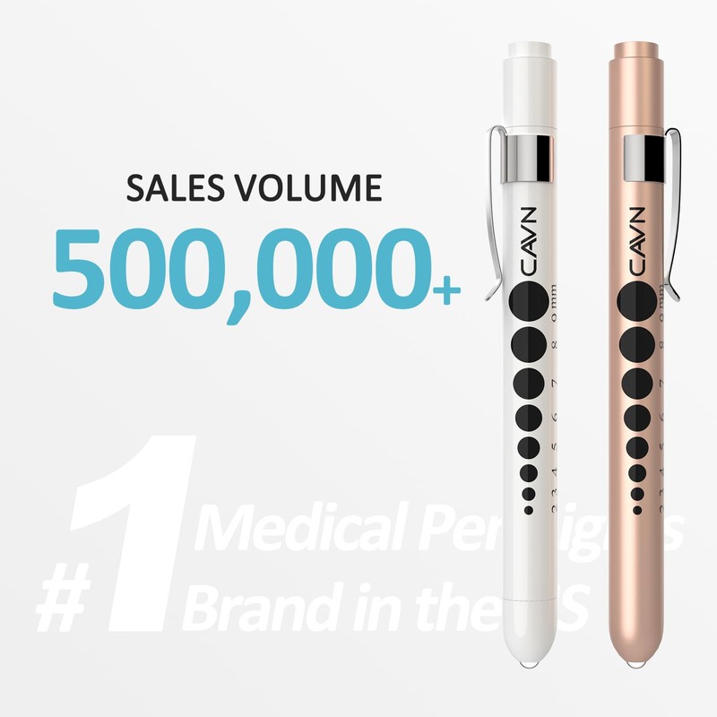 CAVN Pen Light with Pupil Gauge LED Penlight for Nurses