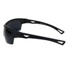 All Black Mens Sport Half Rim Plastic Sunglasses Shiny Black