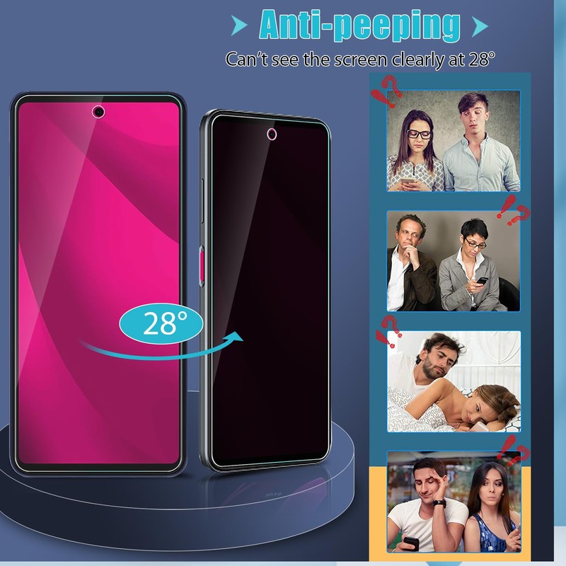 Zeking 2Pack for T-Mobile Revvl 8 Pro 5G Privacy Screen