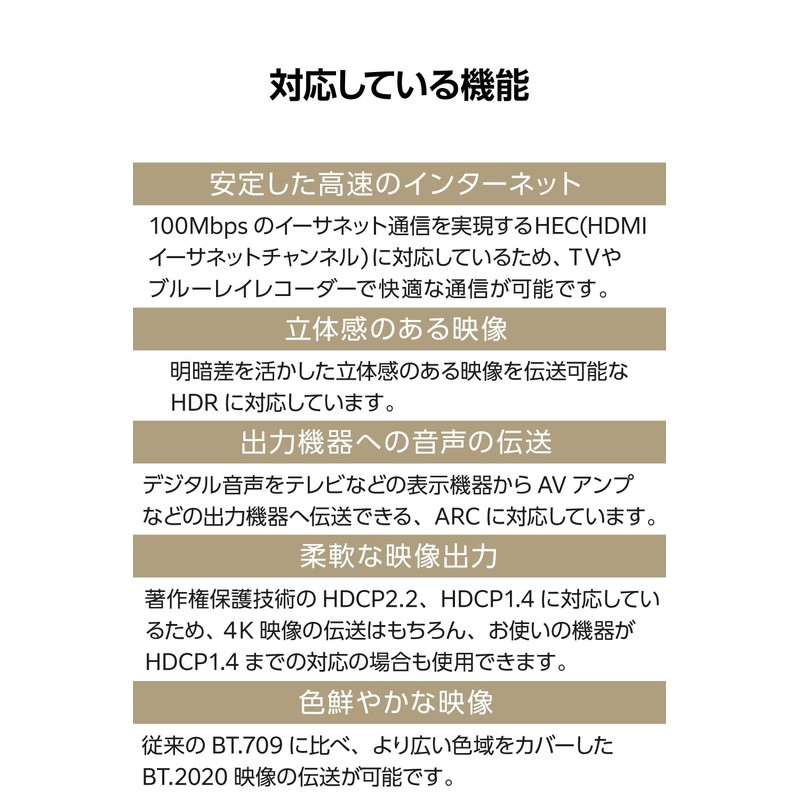 Elecom ECDH-HDPES20BK HDMI Cable, 6.6 ft (2 m), Thin, 4K2K