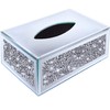 New Silver Crushed Crystal Diamond Tissue Box, Diamante Bling, Living
