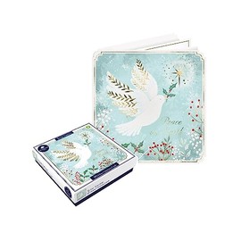 Tom Smith 10 Boxed Deluxe Square Charity Christmas Cards Dove Design Peace On Earth