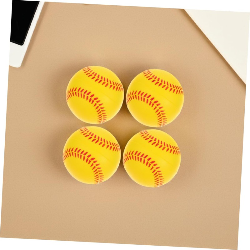 Kisangel 4pcs Soft Foam Baseballs Safe PU Sponge Training Balls