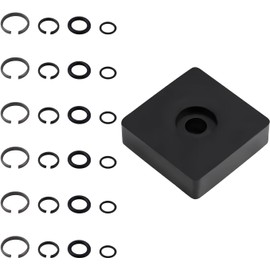 HKYLRAT (6+6 Sets) 1/2” and 3/8" Impact Retaining Ring Clip Friction Ring with O-Ring for Retainer Ring Anvil Install Tool Compatible with Electric & Pneumatic Impact Wrench