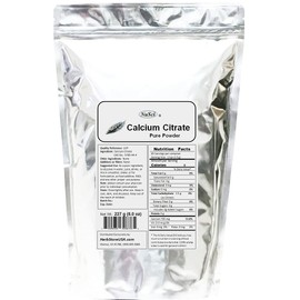 NuSci Calcium Citrate Powder Pure Bio-Available Form Calcium (227 Grams (8.0 oz))