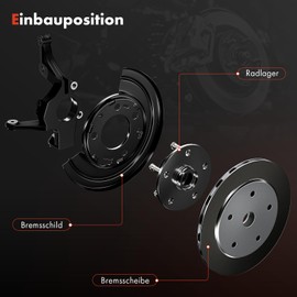 Frankberg 2 x Anchor Plate Splash Plate Front Left Right Compatible with A.u.r.i.s E15 C.o.r.o.l.l.a Notchback E15 Mirai JPD1 Prius Plus W4 RAV 4 III A3 RAV 4 IV A4 Replace# 4778242040