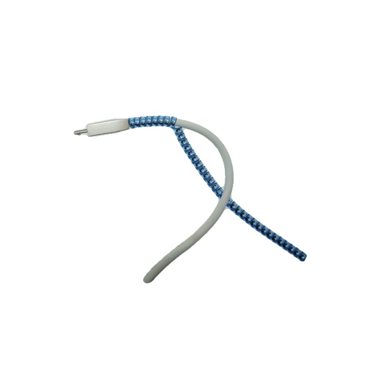 Protector Espiral Estilo Metalico Brillante Cubierta Cable/Protector de Auriculares/Protector Cable