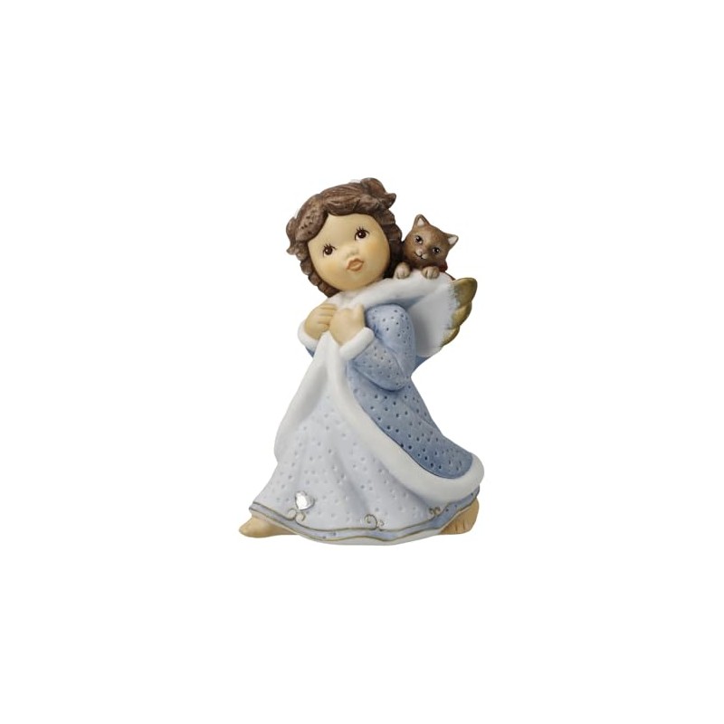 Goebel Angel Figurine Purring Companion - Winter Angels Nina &