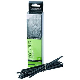 Daler-Rowney Artists Charcoal Thin Set, 15-Piece, Drawing and Sketching, Professional Artists