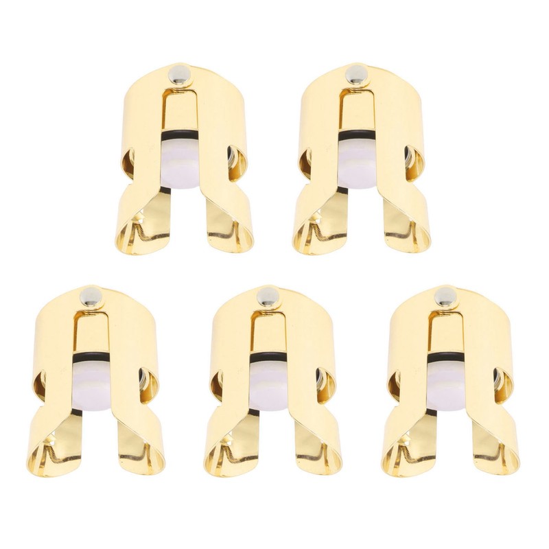 5Pcs Champagne Bottle Stopper Stainless Steel Champagne Sealer Plug Reusable