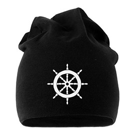 MoonWorks Jersey Beanie Unicorn Anchor Hipster Kackheaufen Läuft Meow Hat Star Men Women, Steering wheel black
