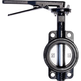 IrrigationKing RKLO4 Cast Iron Butterfly Valve, Lever Style, EPDM, Black, 4"