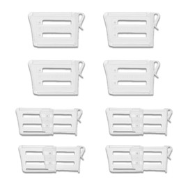 Wumuzai 8 Pack Adjustable Refrigerator Door Organizer, Snap-on Fridge Dividers Clips, Retractable Fridge Space Allocator for Refrigerator Side Seam Organizing Cabinet Kitchen Drawer Storage