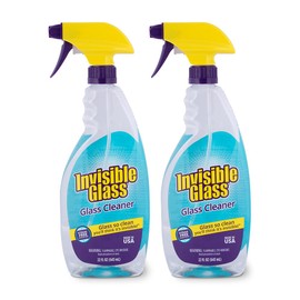 Invisible Glass 92160-2PK 22-Ounce Glass Cleaner for Home and Auto Offers a Streak-Free and Residue-Free Shine for Windows, Mirrors, and Indoor and Outdoor Glass Safe for Tinted Windows, Pack of 2