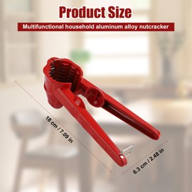 Walnut Peeler, Multifunctional Pecan Splitter Cutter Portable Nut Cracker Tool Walnut Plier Sheller Nut Opener Nutcracker for All Kinds of Nuts(Red)