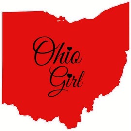 U.S. Custom Stickers Ohio Girl State Sticker 5 Inch
