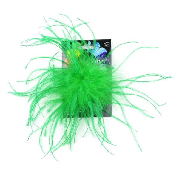 Touch of Nature 40333 Ostrich/Fluffy Clip, Kelly Green