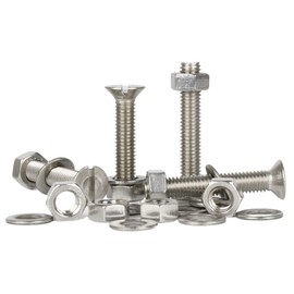 Bolt Base M3 x 60 Stainless Steel Slotted Countersunk Machine Screws Full Nuts & Washers (20 Each)