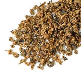 GOARTEA 100g / 3.5oz Nonpareil Supreme Yunnan Black Tea Loose Leaf - Fengqing Dian Hong Dianhong Snail Chinese Tea