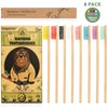 Tetragonal tree 8 Count Bamboo Toothbrushes - BPA Free Soft