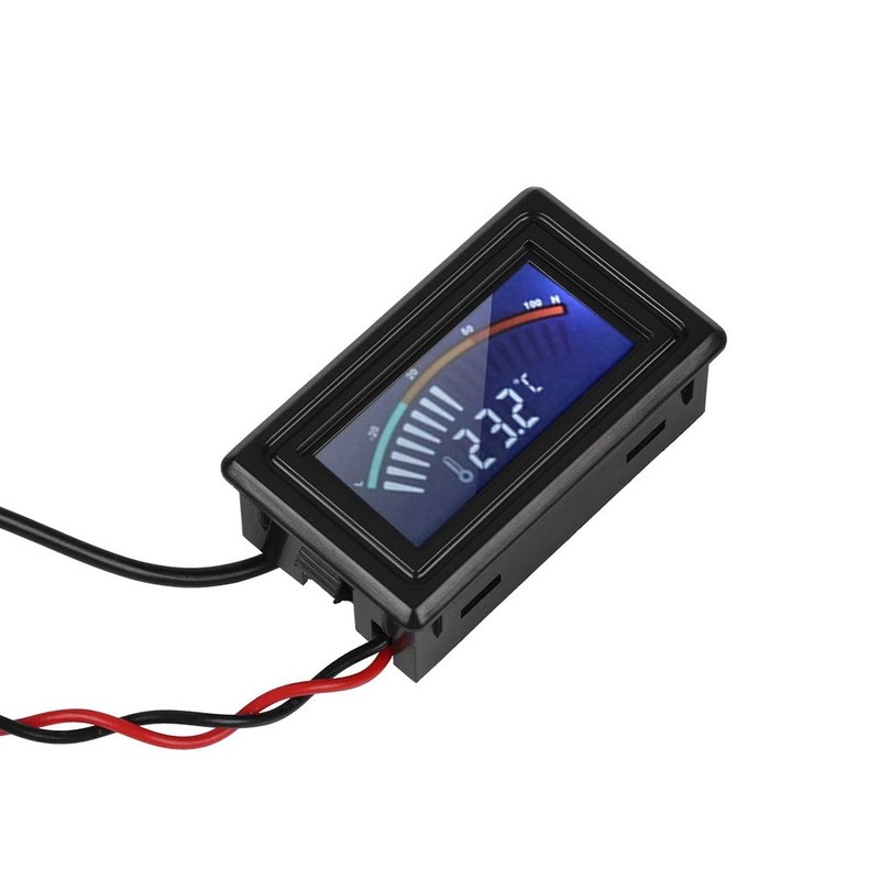 Water Cooling Pointer Display, Thermometer Temperature Detector with Waterproof Probe