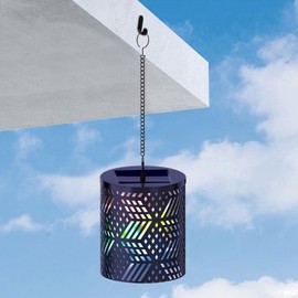 Nowupup Solar Lights for Outdoor Hanging, Solar Lanterns for Outdoor Use with Large RGB Bulb, IP54 Waterproof Solar Lights, Garden Decoration for Balcony, Patio, Gift (Diamond)