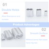100pcs 1/8" (3mm) Aluminum Crimping Loop Sleeve, Cable Ferrule Wire