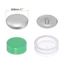 HARFINGTON 20 Sets Self Cover Button Kit 44L 1.1" 28mm with Wire Backs Aluminum Buttons to Cover Fabric Button Maker Covered Buttons Kit with Tools for DIY Cloth Home Decor Sewing