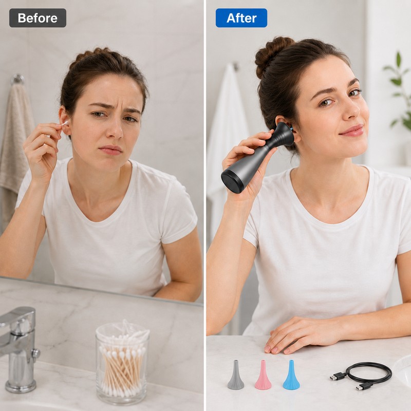 Electric Ear Irrigation Kit for Adults – 3-Pressure Rinse System