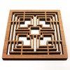 Frank Lloyd Wright Storer Textile Block Hardwood Trivet and Wall