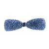 Large Decorative Hair Clip Bowtie Rhinestone Crystal Hair Barrette, Blue