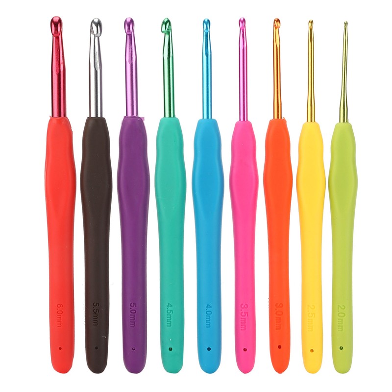 12 Pcs Crochet Needle Set Aluminum Oxide Weaving Sewing Knitting