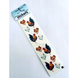 Paper House Watercolor Chickens Rooster Stickers Envelope Seals Planner  Papercraft Crafts