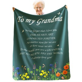 MATHACINO Best Grandma Gifts Blanket,Gifts for Grandma Christmas,Grandma Birthday Gifts from Grandkids, for Grandma,Grandma Love Blanket(Grandma)